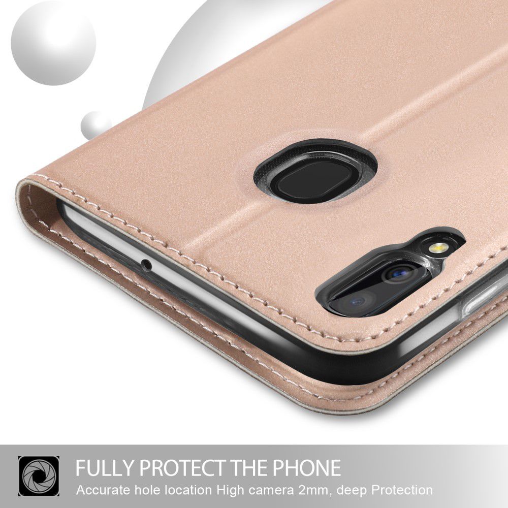 Samsung Galaxy A40 Premium Hoesje met Kaarthouder Roze Goud afbeelding 5