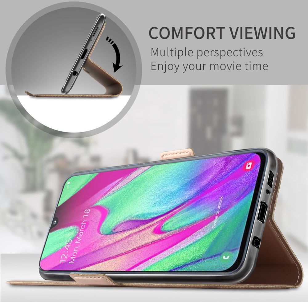 Samsung Galaxy A40 Premium Hoesje met Kaarthouder Roze Goud afbeelding 6