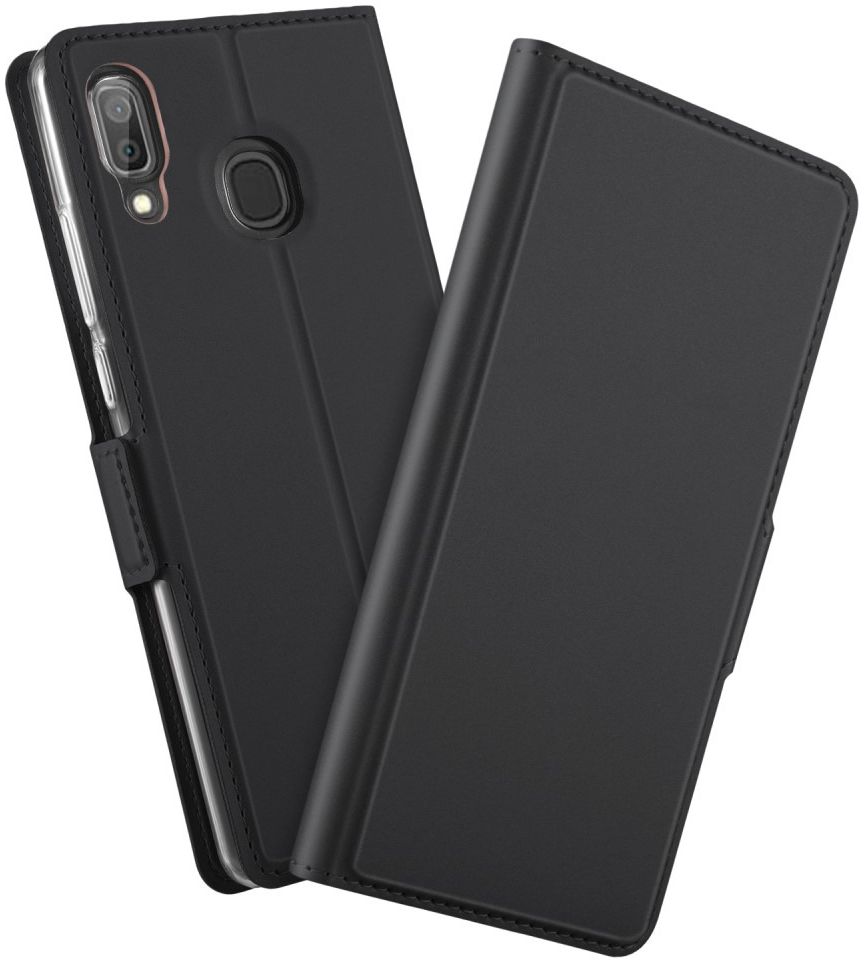 Samsung Galaxy A40 Premium Hoesje met Kaarthouder Zwart afbeelding 2