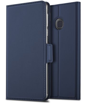 Samsung Galaxy A40 Premium Hoesje met Kaarthouder Blauw Hoesjes