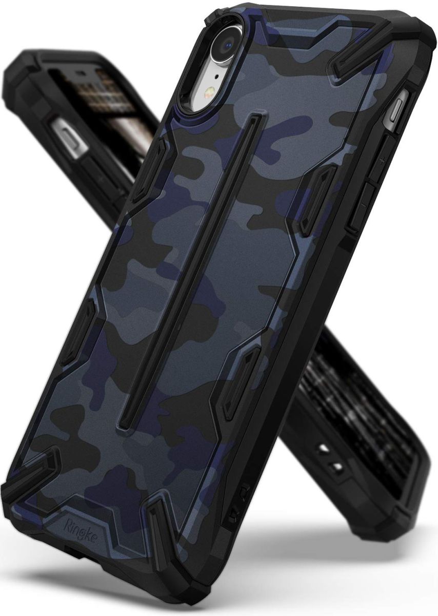 Ringke Dual X Apple iPhone XR Hoesje Camo Blauw afbeelding 1