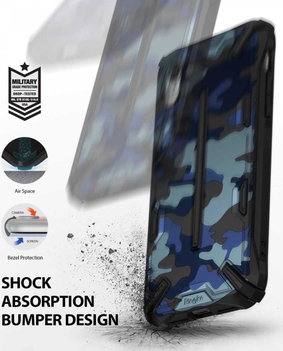 Ringke Dual X Apple iPhone XR Hoesje Camo Blauw afbeelding 2