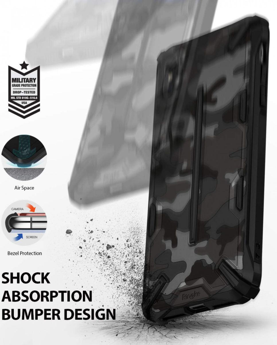 Ringke Dual X Apple iPhone XS Max Hoesje Camo Zwart afbeelding 2