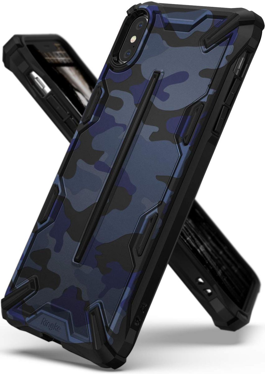 Ringke Dual X Apple iPhone XS Max Hoesje Camo Blauw afbeelding 1