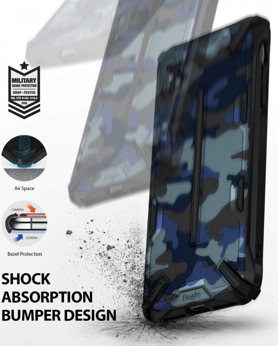 Ringke Dual X Apple iPhone XS Max Hoesje Camo Blauw afbeelding 2