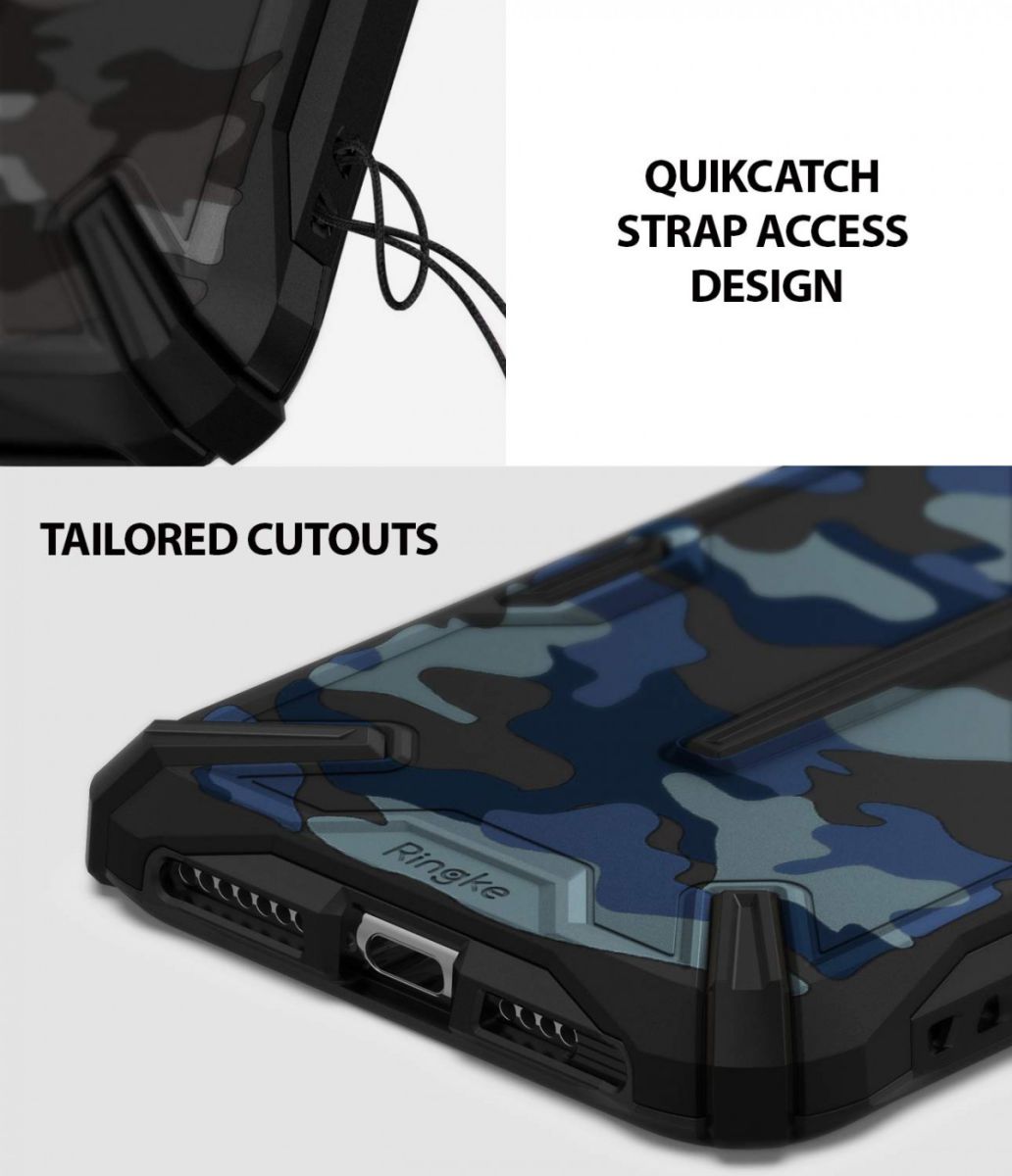 Ringke Dual X Apple iPhone XS Max Hoesje Camo Blauw afbeelding 3