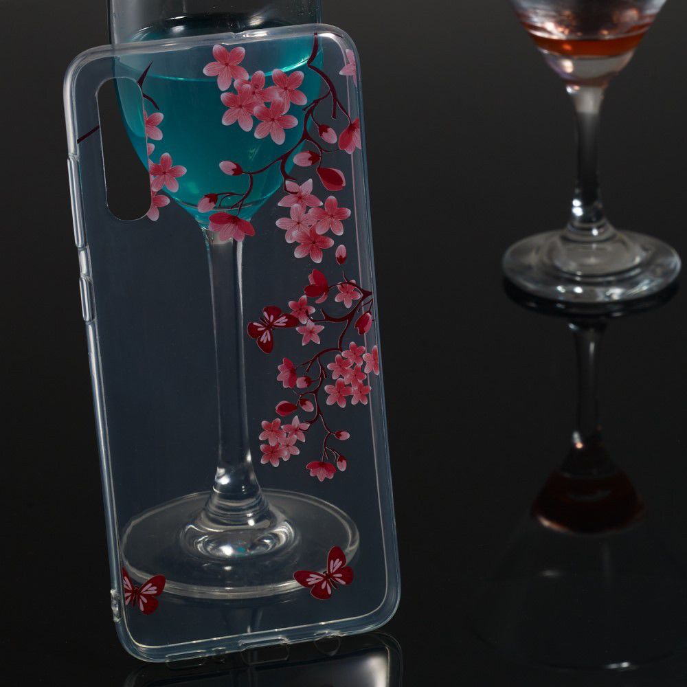 Samsung Galaxy A70 Transparant TPU Hoesje met Bloemen Print afbeelding 4