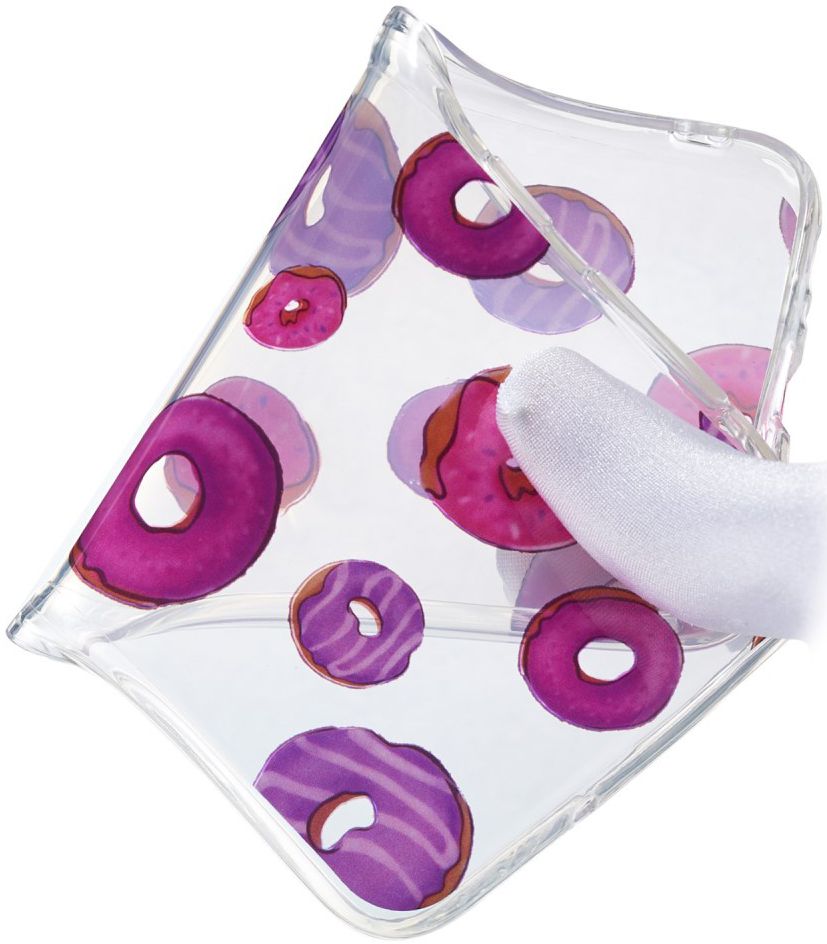 Samsung Galaxy A70 Transparant TPU Hoesje met Donut Print afbeelding 3