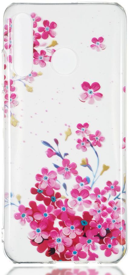 Huawei P30 Lite Transparant TPU Hoesje met Bloemen Print afbeelding 1