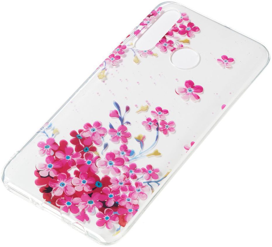 Huawei P30 Lite Transparant TPU Hoesje met Bloemen Print afbeelding 2