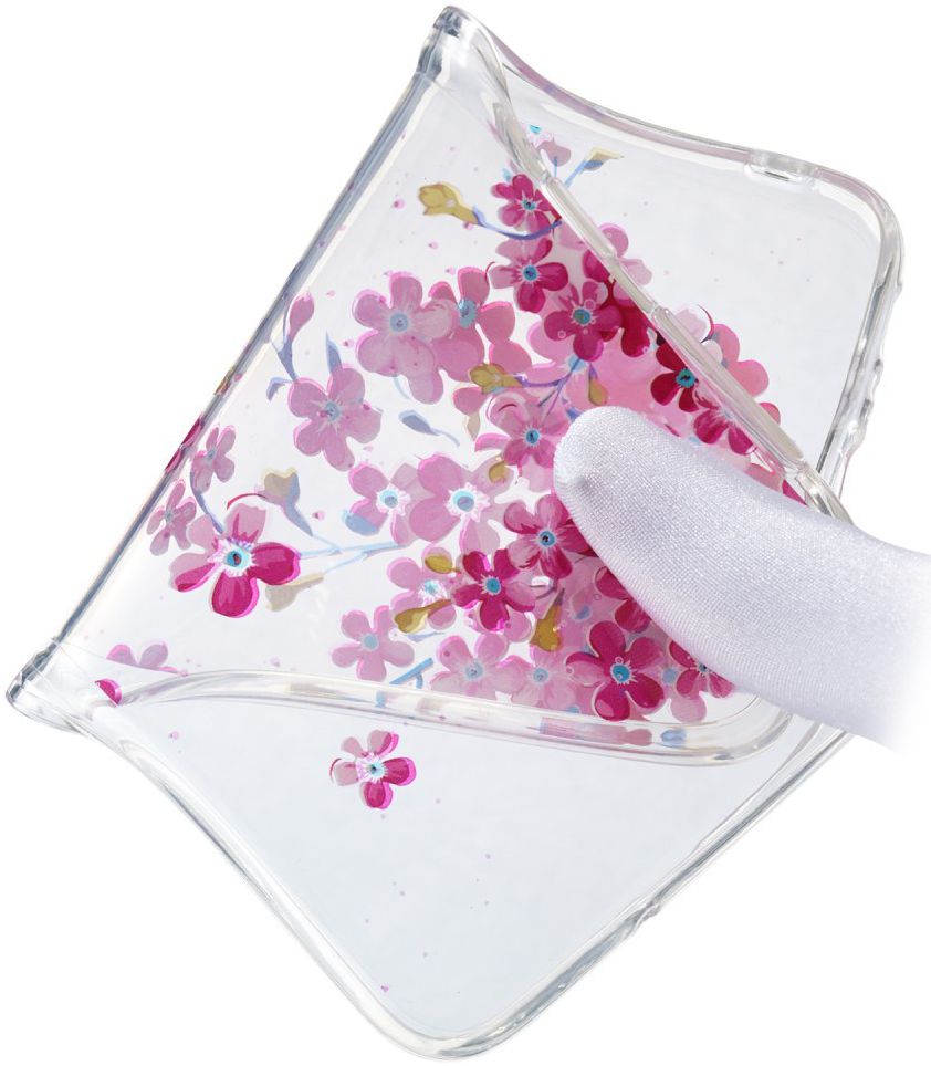 Huawei P30 Lite Transparant TPU Hoesje met Bloemen Print afbeelding 3