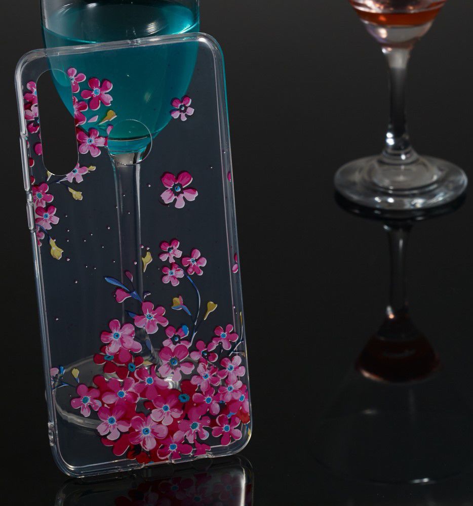 Huawei P30 Lite Transparant TPU Hoesje met Bloemen Print afbeelding 4