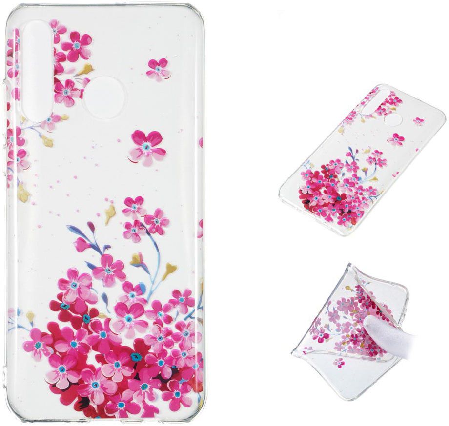 Huawei P30 Lite Transparant TPU Hoesje met Bloemen Print afbeelding 5