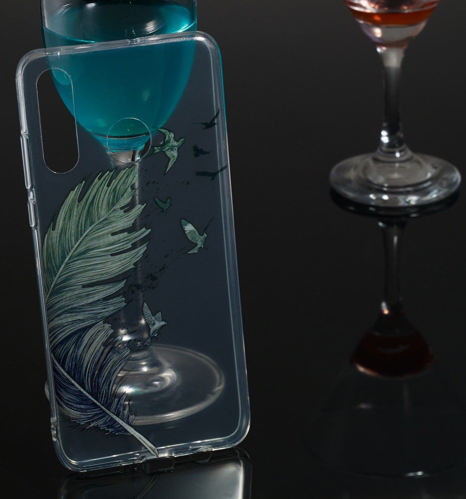 Huawei P30 Lite Transparant TPU Hoesje met Veer Print afbeelding 4