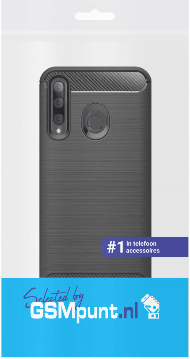 Huawei P Smart Plus (2019) Geborsteld TPU Hoesje Blauw afbeelding 2
