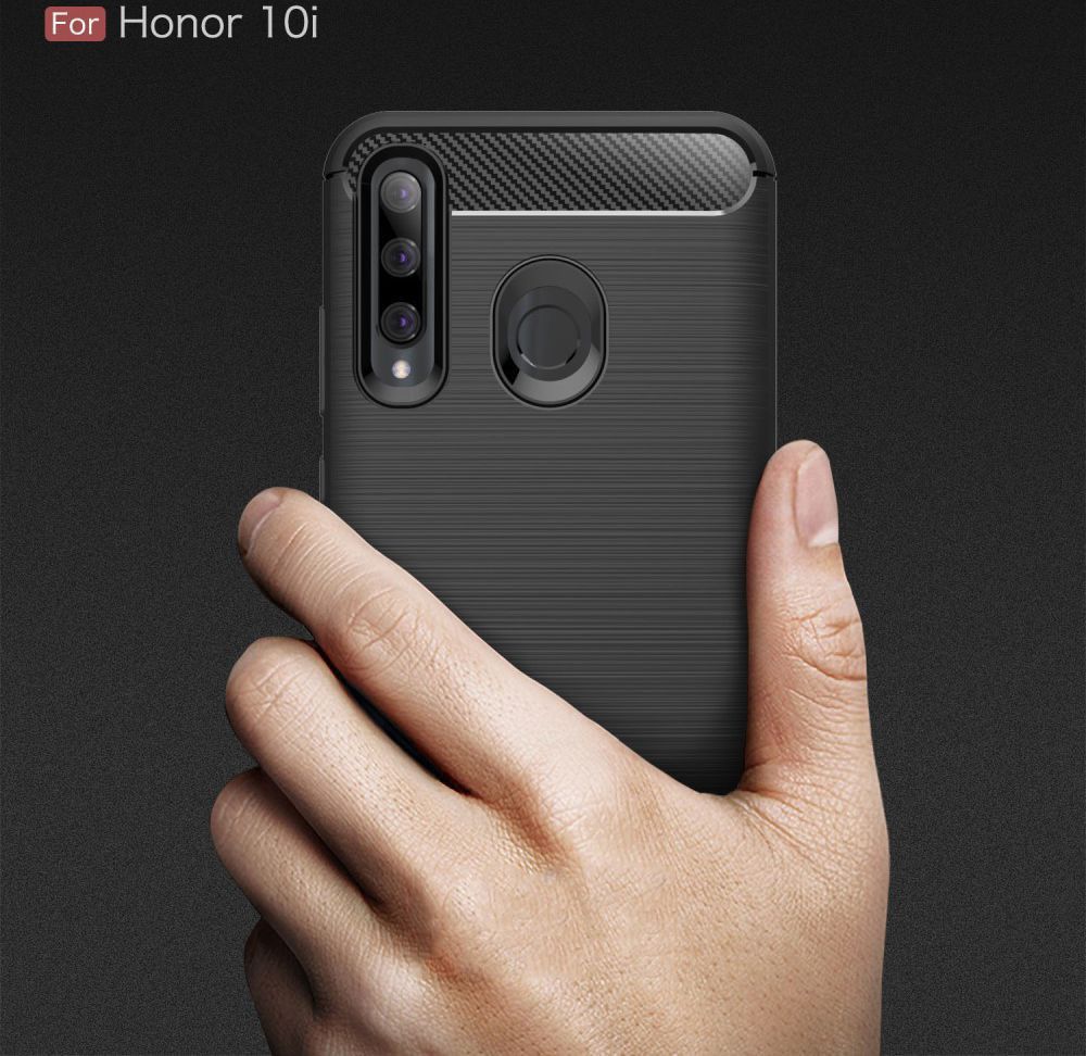 Huawei P Smart Plus (2019) Geborsteld TPU Hoesje Blauw afbeelding 9