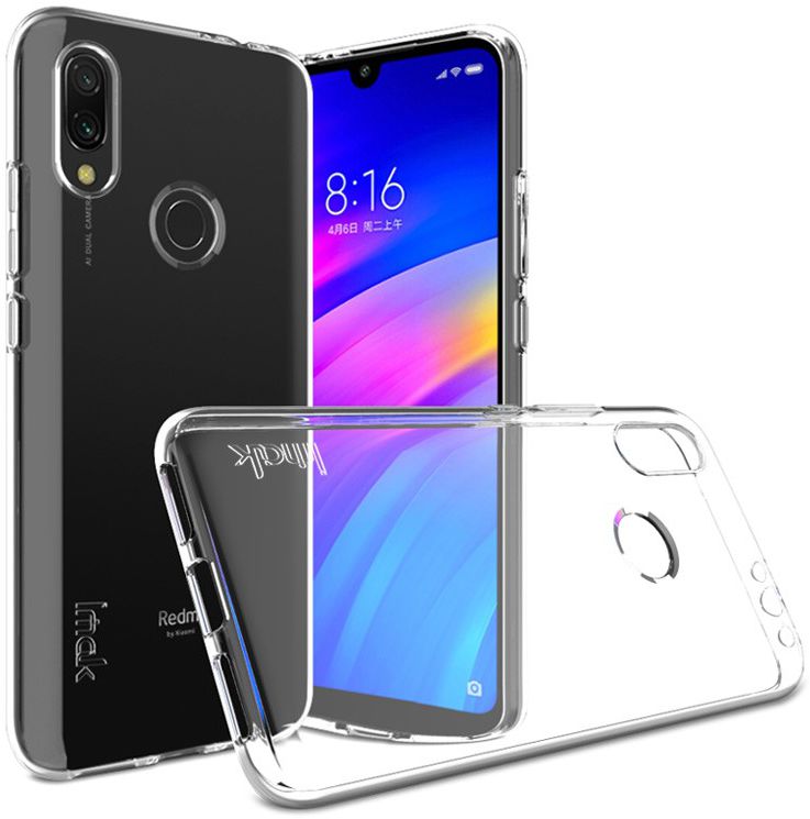 IMAK UX-5 Series Xiaomi Redmi 7 Hoesje Flexibel en Dun TPU Transparant afbeelding 2