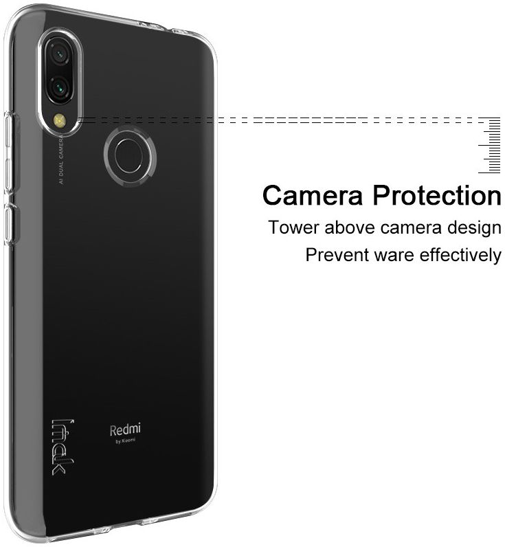 IMAK UX-5 Series Xiaomi Redmi 7 Hoesje Flexibel en Dun TPU Transparant afbeelding 5