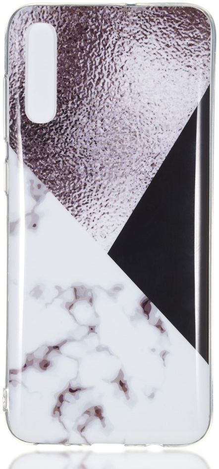 Samsung Galaxy A70 TPU Hoesje met Marmer Opdruk Bruin afbeelding 1