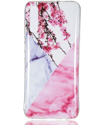 Samsung Galaxy A70 TPU Back Cover met Marmer Print Blossom Hoesjes