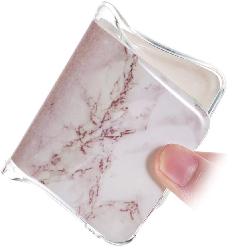 Samsung Galaxy A70 TPU Back Cover met Marmer Print Roze afbeelding 4