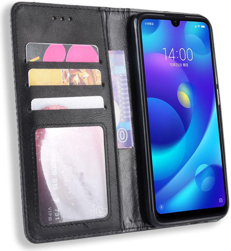 Xiaomi Redmi 7 Vintage Portemonnee Hoesje Zwart afbeelding 1