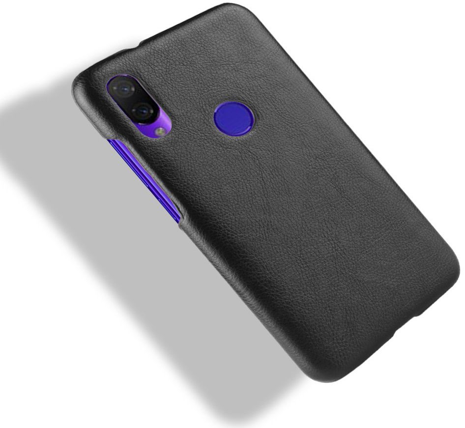 Xiaomi Redmi 7 Hoesje met Kunstleer Coating Zwart afbeelding 3