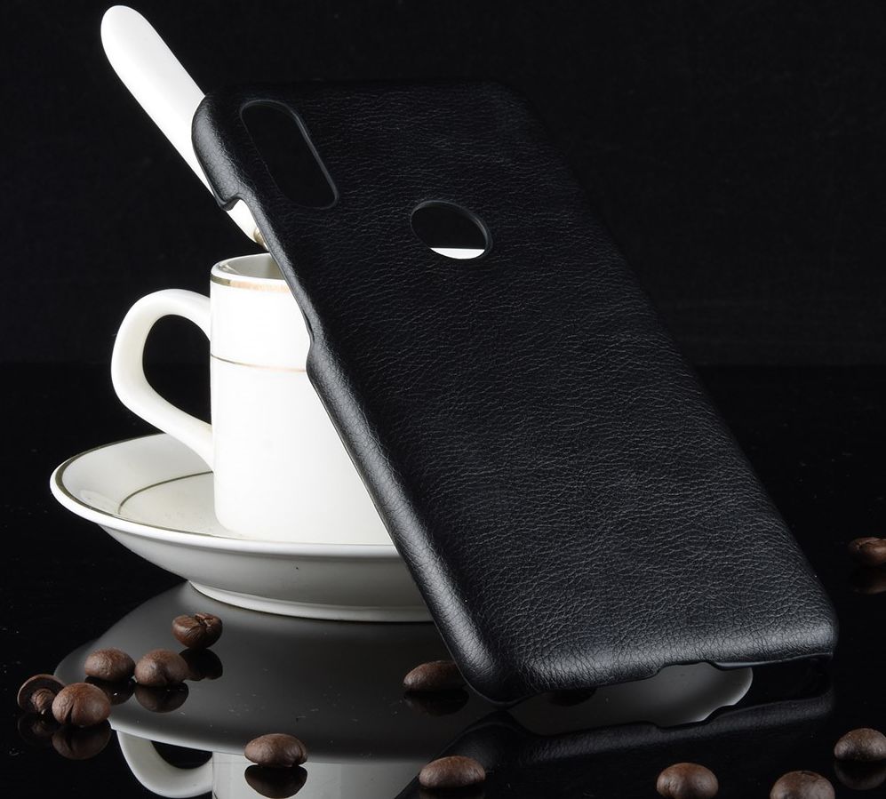 Xiaomi Redmi 7 Hoesje met Kunstleer Coating Zwart afbeelding 5