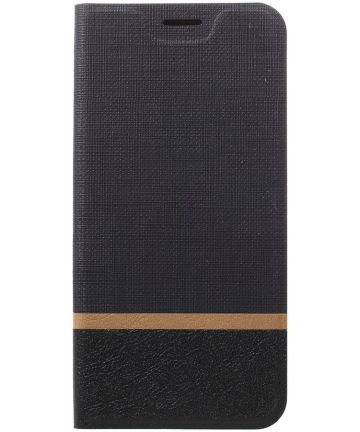 Xiaomi Mi 9 Cross Pattern Portemonnee Hoesje Zwart Hoesjes