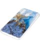 Samsung Galaxy A40 TPU Back Cover met Marmer Print Blauw