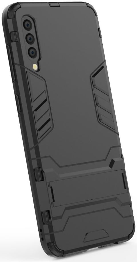 Samsung Galaxy A50 Shock Proof Back Cover Hoesje Hybride Stand Zwart afbeelding 4