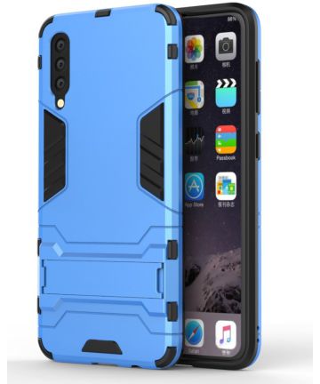 Samsung Galaxy A50 Shock Proof Back Cover Hoesje Hybride Stand Blauw Hoesjes