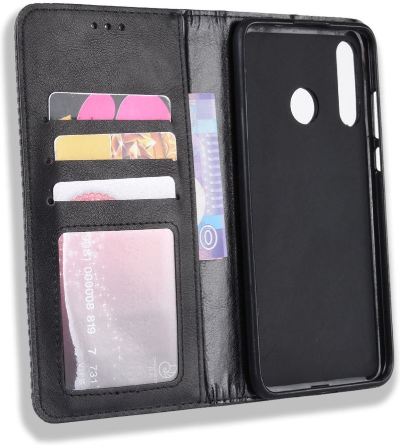 Huawei P Smart Plus 2019 Vintage Portemonnee Hoesje Zwart afbeelding 10