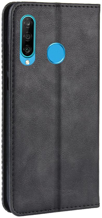 Huawei P Smart Plus 2019 Vintage Portemonnee Hoesje Zwart afbeelding 3