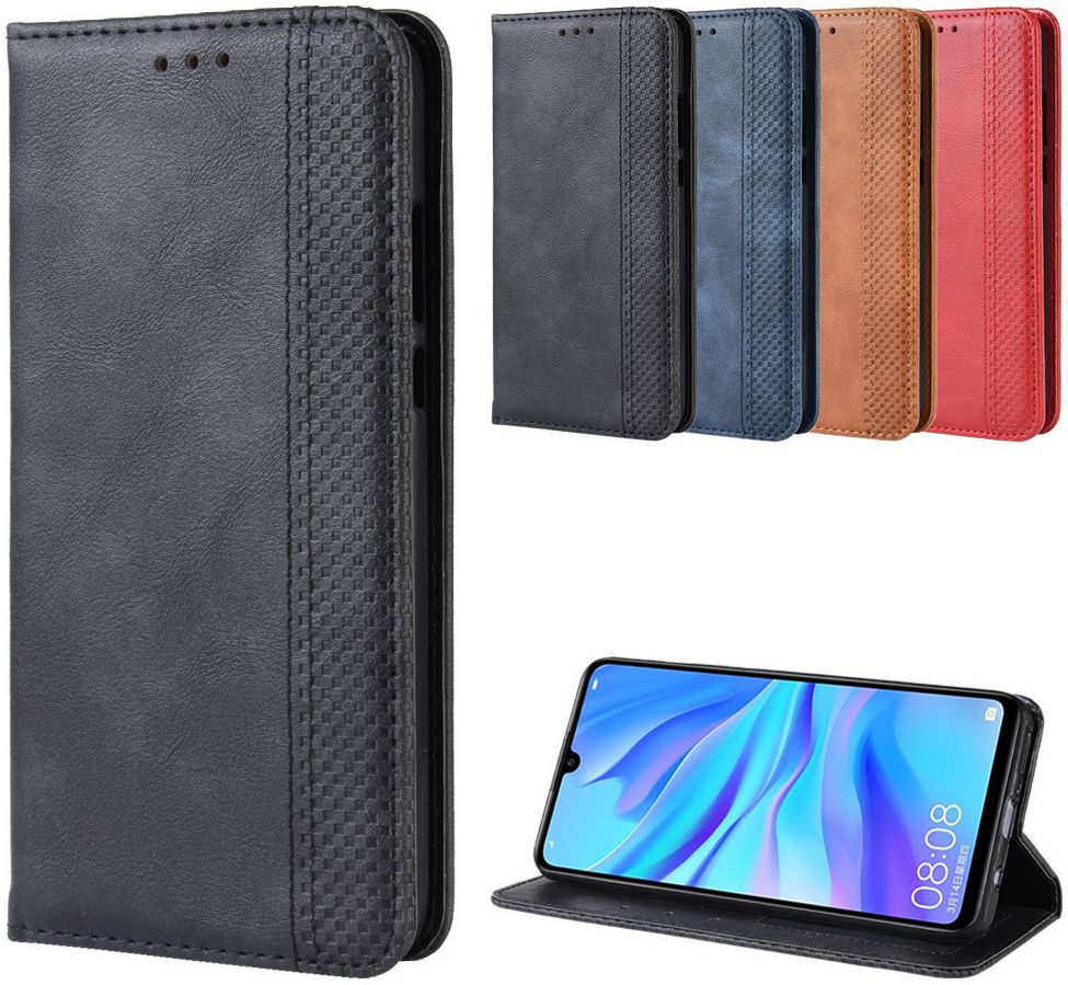 Huawei P Smart Plus 2019 Vintage Portemonnee Hoesje Zwart afbeelding 7