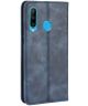 Huawei P Smart Plus 2019 Vintage Portemonnee Hoesje Blauw