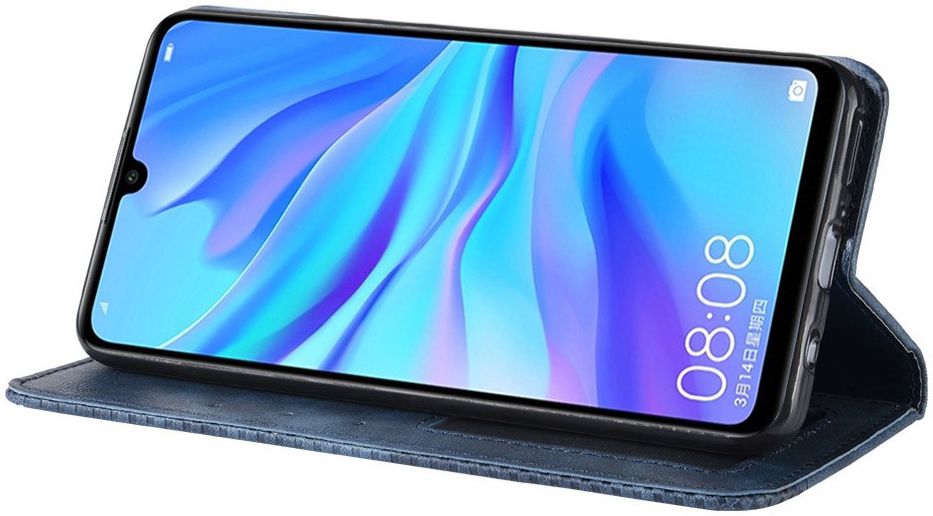 Huawei P Smart Plus 2019 Vintage Portemonnee Hoesje Blauw afbeelding 6