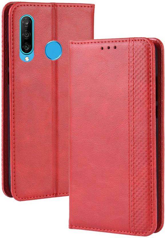 Huawei P Smart Plus 2019 Vintage Portemonnee Hoesje Rood afbeelding 4