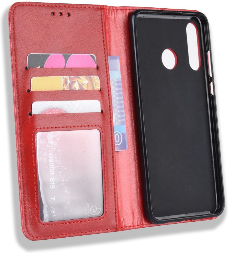 Huawei P Smart Plus 2019 Vintage Portemonnee Hoesje Rood afbeelding 5