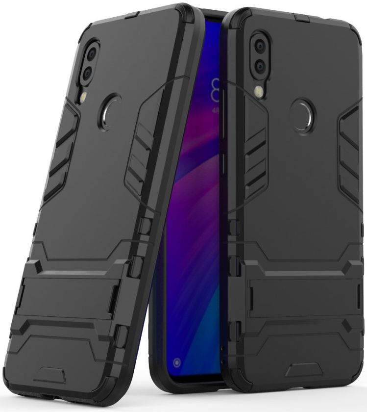 Hybride Xiaomi Redmi 7 Hoesje Zwart afbeelding 9