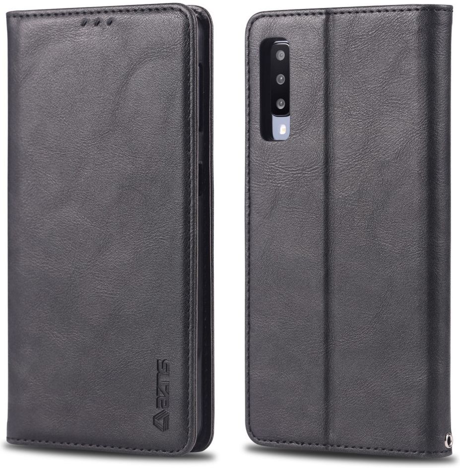 AZNS Samsung Galaxy A50 Book Case Hoesje Wallet Stand Zwart afbeelding 2
