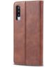AZNS Samsung Galaxy A50 Book Case Hoesje Wallet Stand Coffee