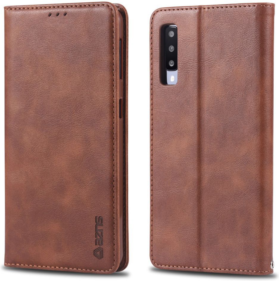 AZNS Samsung Galaxy A50 Book Case Hoesje Wallet Stand Coffee afbeelding 2