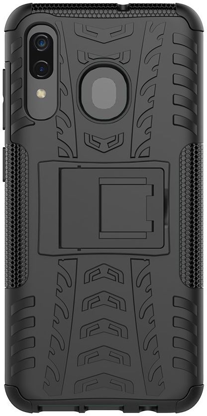 Samsung Galaxy A50 Backcover Hoesje Shockproof Hybride Kickstand Zwart afbeelding 2