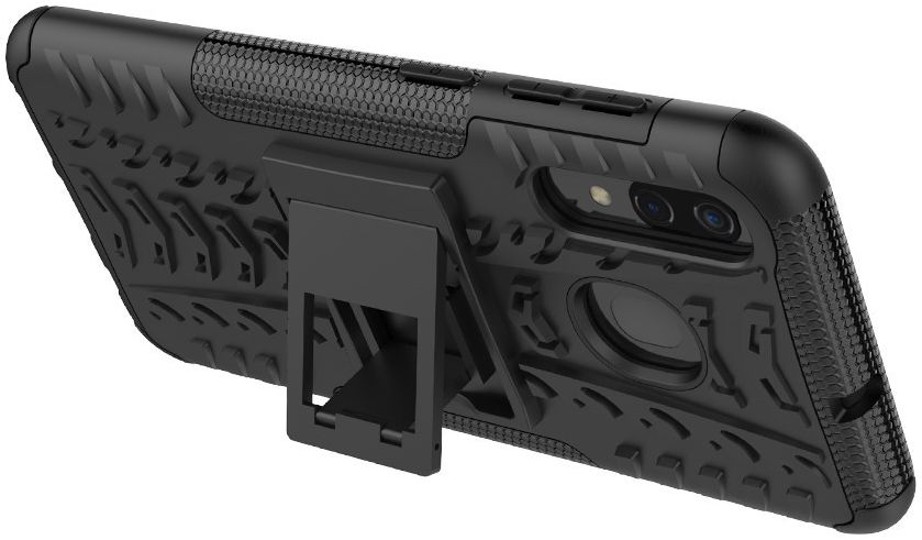 Samsung Galaxy A50 Backcover Hoesje Shockproof Hybride Kickstand Zwart afbeelding 4
