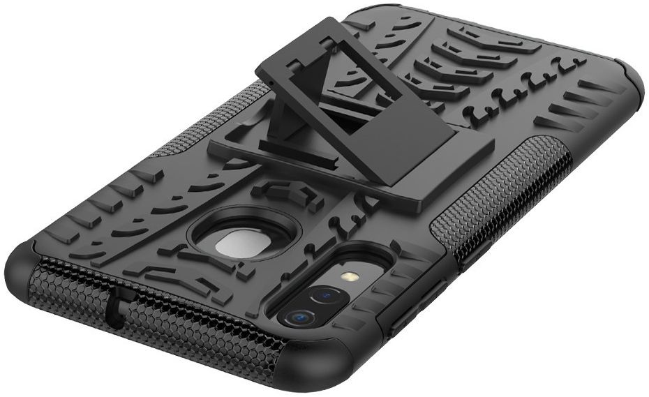 Samsung Galaxy A50 Backcover Hoesje Shockproof Hybride Kickstand Zwart afbeelding 6