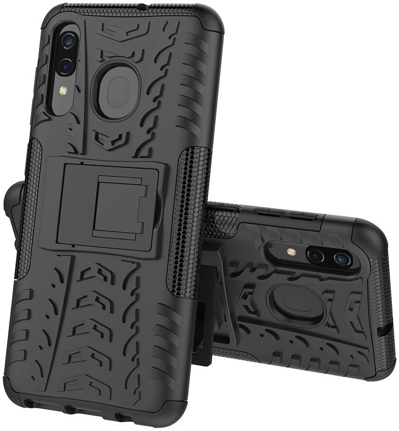 Samsung Galaxy A50 Backcover Hoesje Shockproof Hybride Kickstand Zwart afbeelding 8