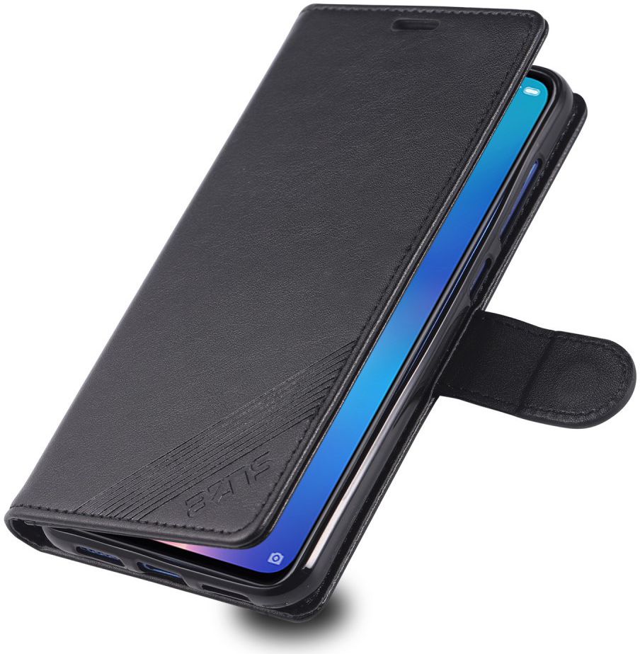 AZNS Xiaomi Mi 9 Portemonnee Hoesje Zwart afbeelding 1