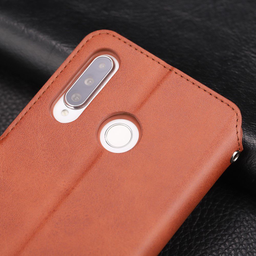 AZNS Huawei P30 Lite Portemonnee Stand Hoesje Bruin afbeelding 12