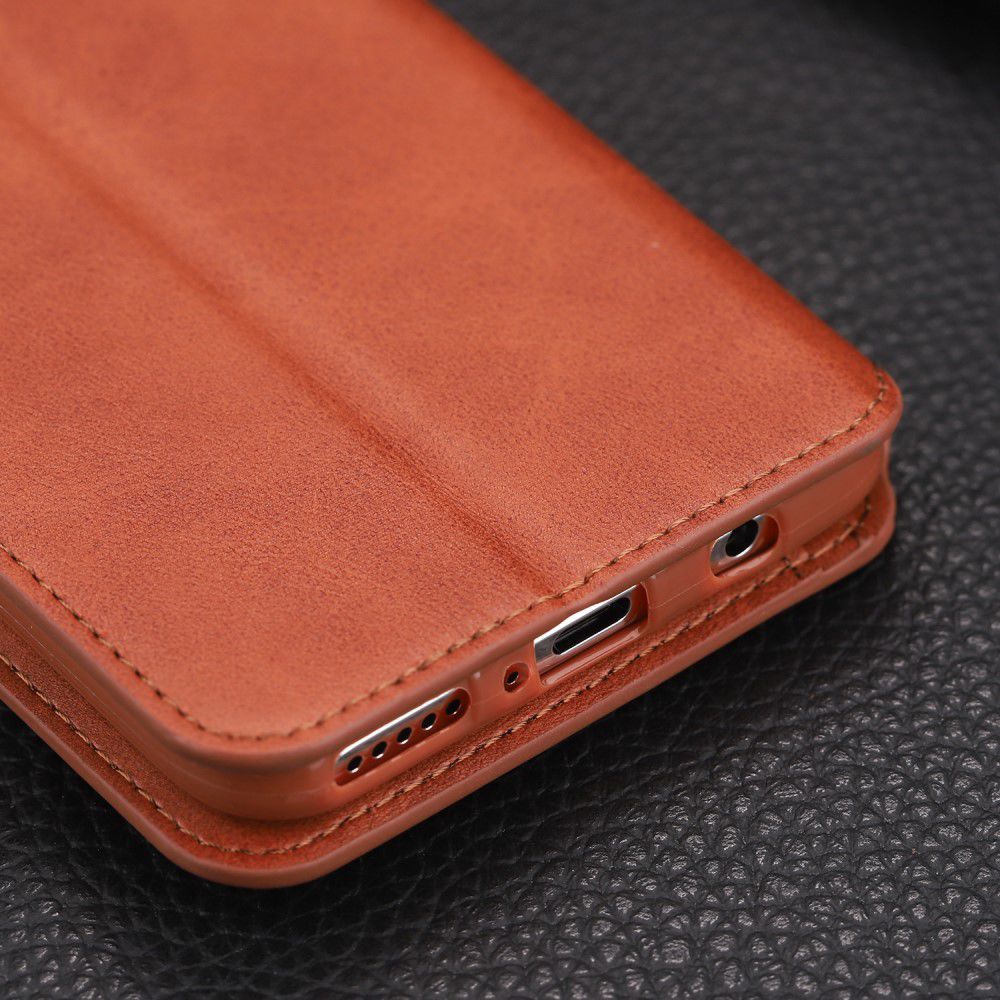 AZNS Huawei P30 Lite Portemonnee Stand Hoesje Bruin afbeelding 13